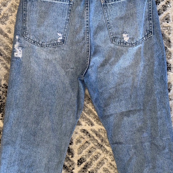 JBD 100% Cotton Mom Jeans Ripped Straight Leg High Waist Size 28 Women - Picture 4 of 12
